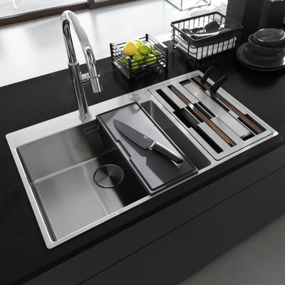 Load image into Gallery viewer, Franke Box Center Kitchen Sink Stainless Steel Double Bowl BWX 220-54-27 WCR