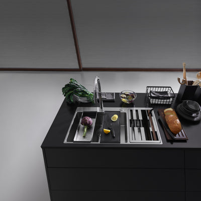 Load image into Gallery viewer, Franke Box Center Kitchen Sink Stainless Steel Double Bowl BWX 220-54-27 WCR