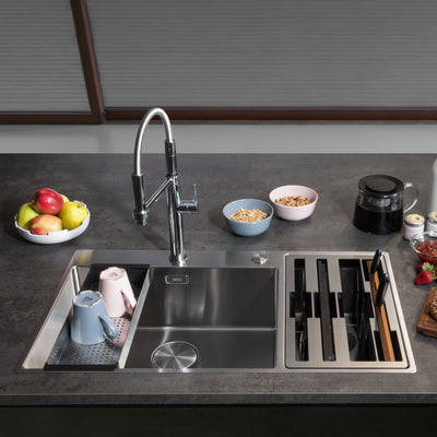 Load image into Gallery viewer, Franke Box Center Kitchen Sink Stainless Steel Double Bowl BWX 220-54-27 WCR