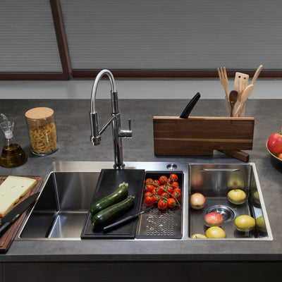 Load image into Gallery viewer, Franke Box Center Kitchen Sink Stainless Steel Double Bowl BWX 220-54-27 WCR