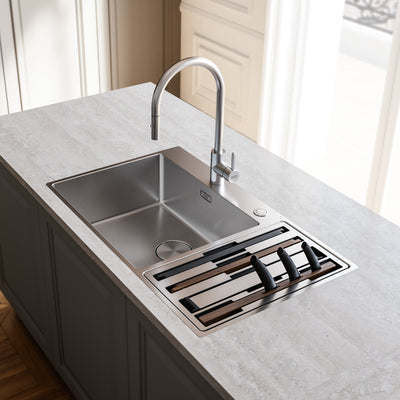 Load image into Gallery viewer, Franke Box Center Kitchen Sink Stainless Steel Double Bowl BWX 220-54-27 WCR