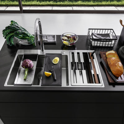 Load image into Gallery viewer, Franke Box Center Kitchen Sink Stainless Steel Double Bowl BWX 220-54-27 WCR