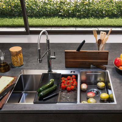 Load image into Gallery viewer, Franke Box Center Kitchen Sink Stainless Steel Double Bowl BWX 220-54-27 WCR