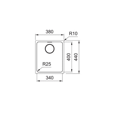 Load image into Gallery viewer, Franke Mythos Kitchen Sink Stainless Steel Single Bowl MYX 110-34