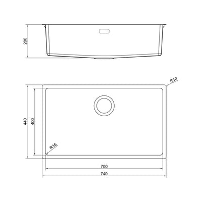Load image into Gallery viewer, Franke Felix Kitchen Sink Stainless Steel Single Bowl FEX 110-70