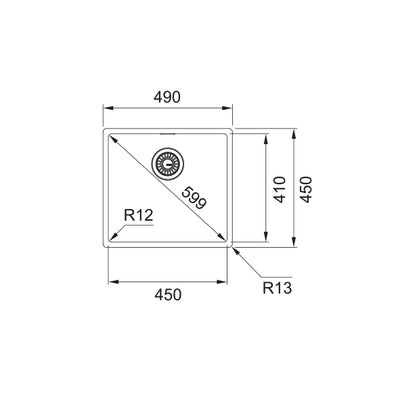 Load image into Gallery viewer, Franke Box Kitchen Sink Stainless Steel Single Bowl BXX 210-45