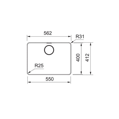 Load image into Gallery viewer, Franke Mythos Kitchen Sink Stainless Steel Single Bowl MYX 210-55