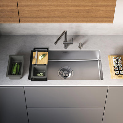 Load image into Gallery viewer, Franke Kitchen Sink Maris Quiet Stainless Steel Single Bowl MQX 110-82
