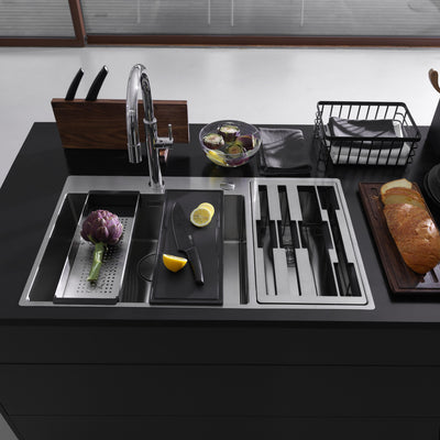 Load image into Gallery viewer, Franke Box Center Kitchen Sink Stainless Steel Double Bowl BWX 220-54-27 WCR
