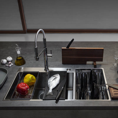 Load image into Gallery viewer, Franke Box Center Kitchen Sink Stainless Steel Double Bowl BWX 220-54-27 WCR
