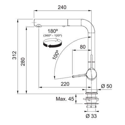 Load image into Gallery viewer, Franke Maris Kitchen Tap Active Twist L-Spout
