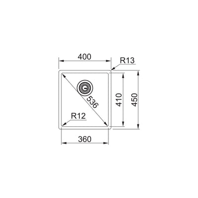 Load image into Gallery viewer, Franke Box Kitchen Sink Stainless Steel Single Bowl BXX 210-36
