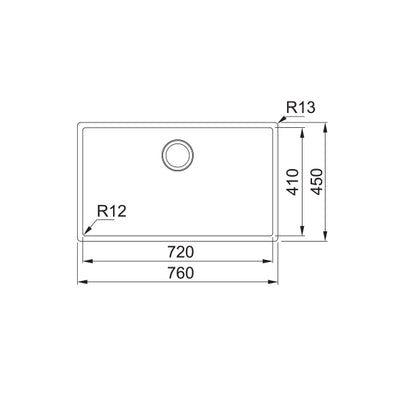 Load image into Gallery viewer, Franke Box Kitchen Sink Stainless Steel Single Bowl BXX 210-72
